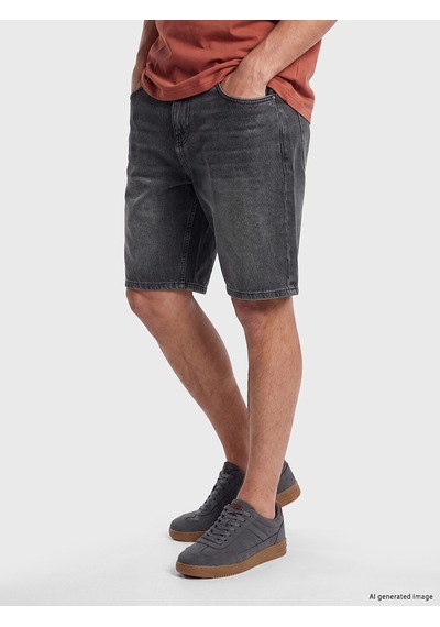 Lcw Jeans Antrasit Loose Fit Erkek Jean Şort