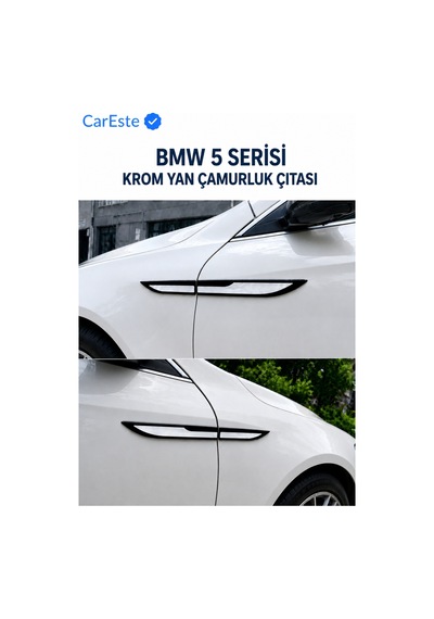 Bmw 5 Serisi Krom Yan Çamurluk Çıtası 4 Parça 3m Bantlı Araç Aksesuarı