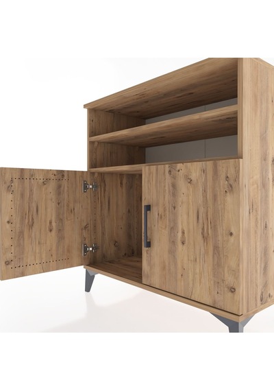 Hyperion Şifonyer 2 Raflı 2 Kapaklı 88x44x96 Çam-çam Çam