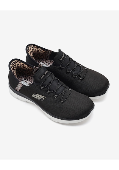 Skechers Summıts - Leopard Chıc Kadın Siyah Spor Ayakkabı 150275 Bkmt Siyah