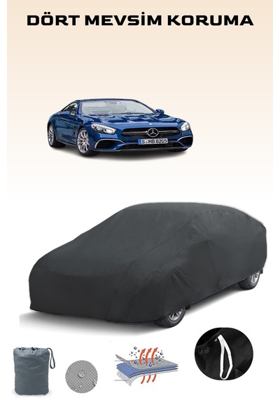 Siyah, Mercedes Sl 65 Amg R231 2016 - 2021, Araba Brandası, Oto Örtüsü, Araba Çadırı Siyah