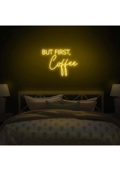 But Fırst,coffee Yazılı Neon Tabela Sarı
