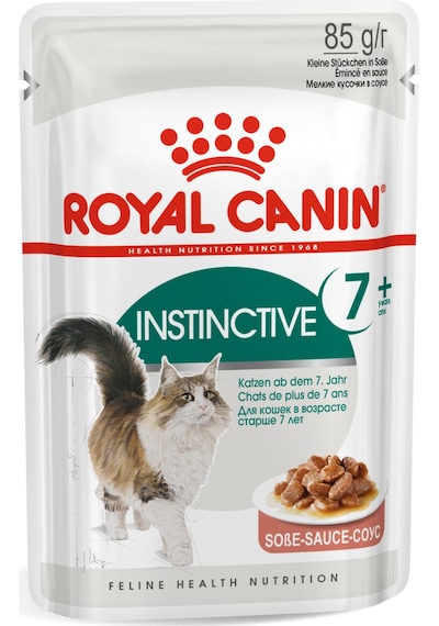 Royal Canin Instinctive +7 Yaş Gravy Pouch Yetişkin Kedi Yaş Maması 12 x 85 G