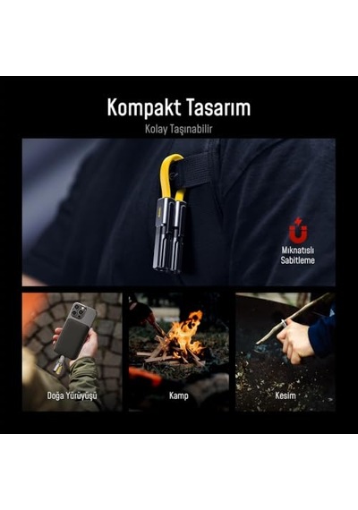 Prometheus 3 Ü 1 Arada Titanyum Edc Çok Amaçlı 240w Şarj Ve Veri Kablosu