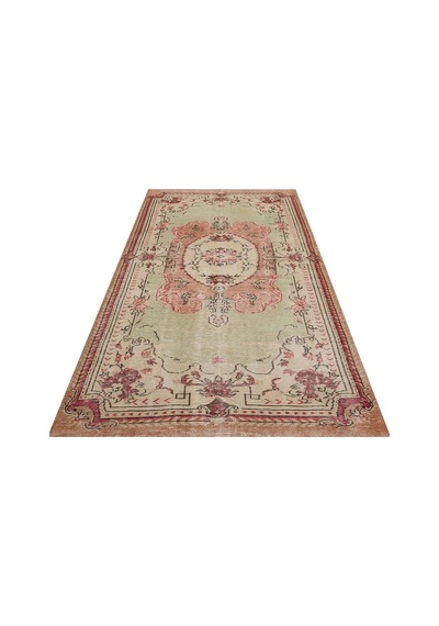Eşsiz Anadolu Vintage Eskitme El Dokuma Halı 150 X 268 Cm 9132