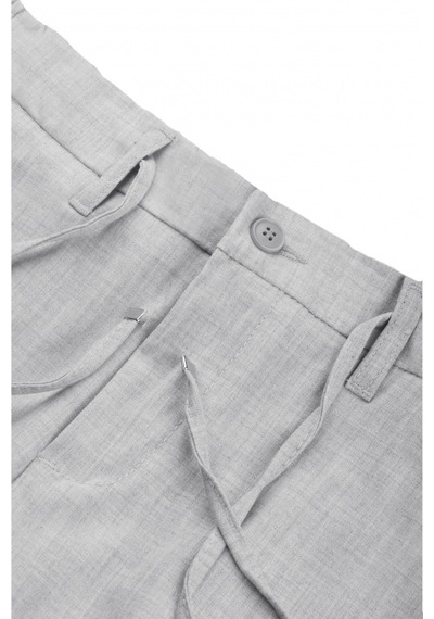 Deepsea Erkek Koyu Gri Likralı Beli Lastikli & İpli Dar Kesim Şık Kumaş Pantolon 2600572