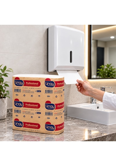 Ekonomik Z Katlama Dispenser Havlu 2 Katlı 200 Yaprak 12 Paket