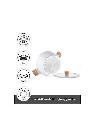 Karaca x Refika Swiss Crystal Almond Cream 30 Cm K.Yarık Tencere Ind