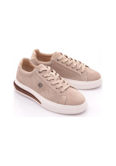 Dgn 5749 Erkek Sneaker Ayakkabi Bej Süet