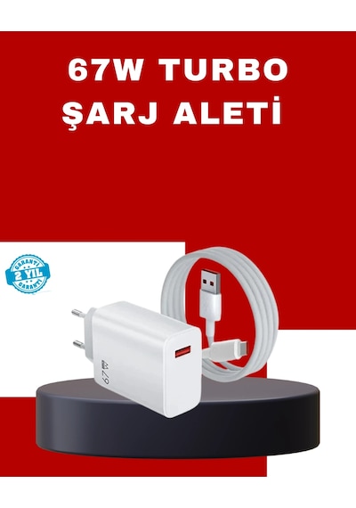 Mey İthalat 67 Watt Yüksek Güç Şarj Adaptörü Mi 10 Mi 11 Mi 12 Uyumlu