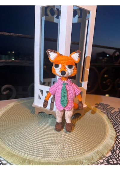 Zootropolis Nıck Amigurumi Oyuncak 21 Cm Tilki