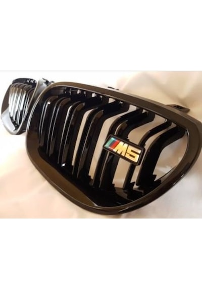 Bmw E60 M5 Ön Böbrek Panjur Piano Black 2003 - 2009 Çift Tırnak