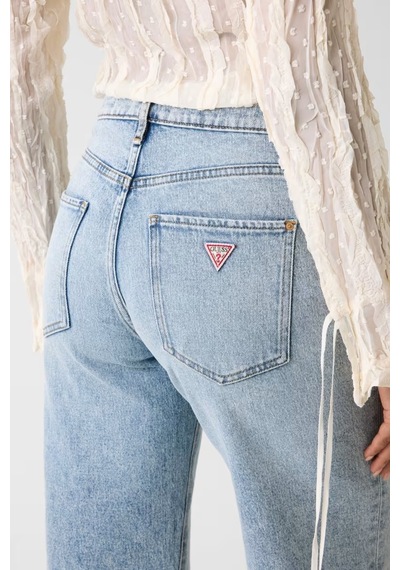 Guess Rey Loose Fit Kadın Jean Pantolon W6ya4bd1454 Mavi