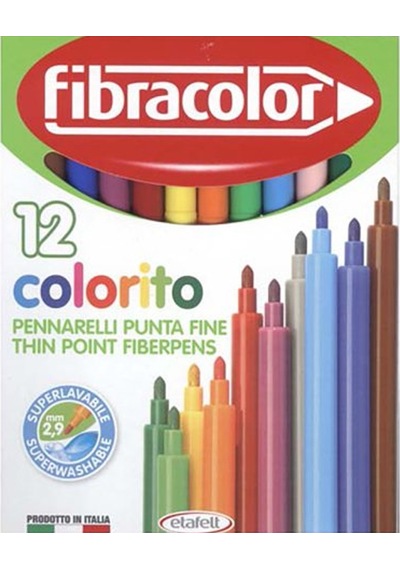 Fibracolor Colorito Pastel 12'Li Keçeli Kalem 10539