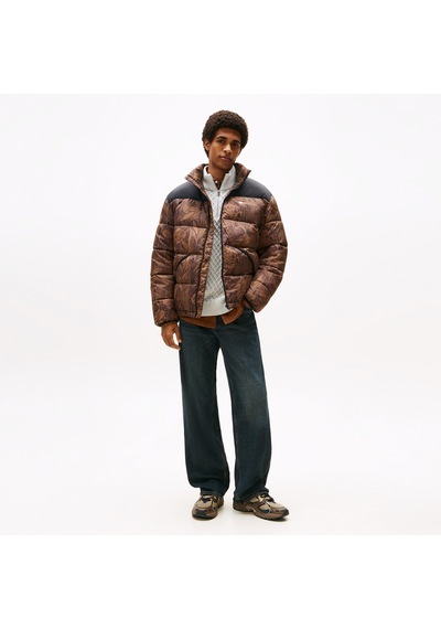 Tommy Hilfiger Jeans Vail Puffer Erkek Kahverengi Mont Dm0dm22037 Kahverengi