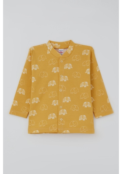 Breeze Erkek Bebek Pijama Takımı Sevimli Bebek Fil Desenli Önden Çıtçıtlı 4 Ay - 1 Yaş , Hardal Sarı Breeze Erkek Bebek Pijama Takımı Sevimli Bebek Fil Desenli Önden Çıtçıtlı 4 Ay - 1 Yaş , Hardal Sarı