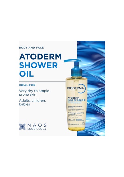 Atoderm Shower Oil Kuru Cilt Nemlendirici Besleyici Duş Yağı Niasinamid Bebek Çocuk Yetişkin 200 Ml