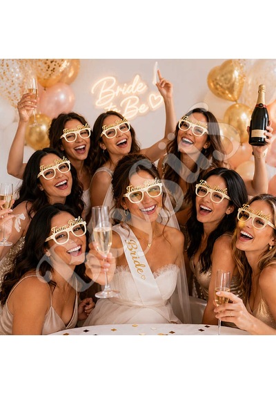 Bride To Be Konsepti Kağıt Gözlük Rose Gold 8 Adet Tüm Yaşlar
