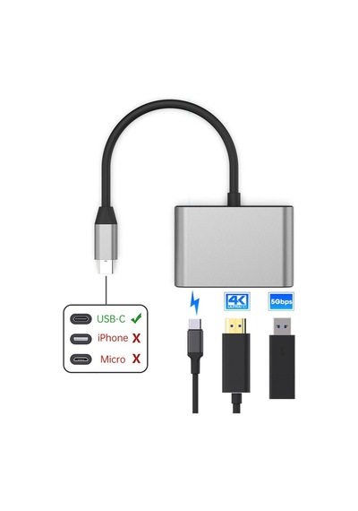 Fxn-31 Samsung Uyumlu Dex 3in1 Type-c Usb Hdmı Çevirici