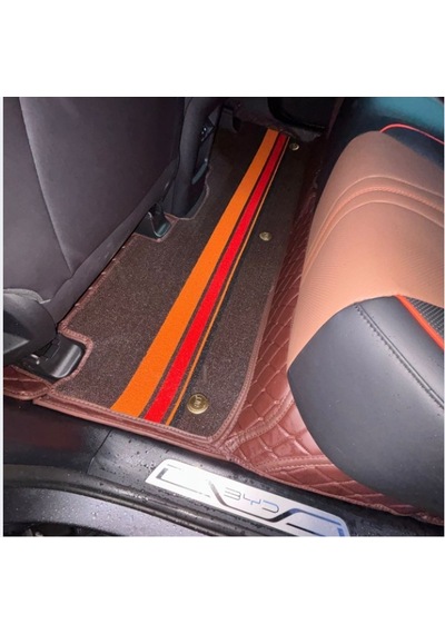 Byd Seal U Dm-i Aracına Özel 8d Çift Katmanlı Havuzlu Paspas Takımı Kahverengi