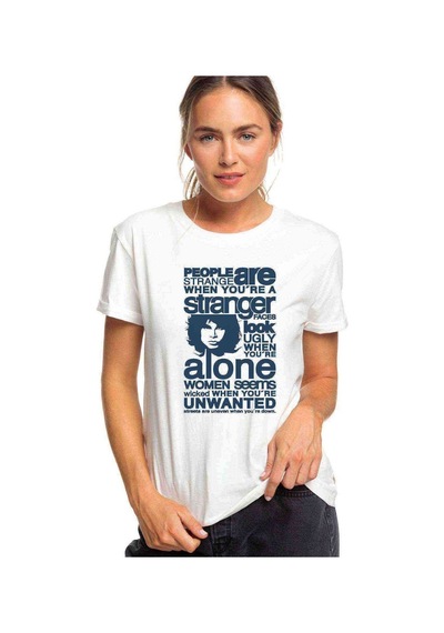 The Doors Baskılı Beyaz Kadın Tshirt (534816604)