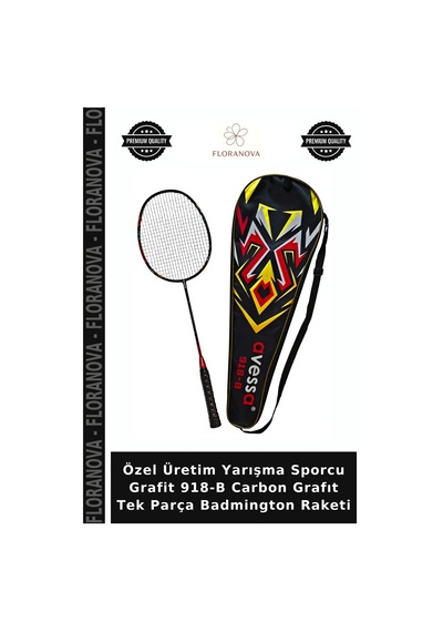 Özel Üretim Yarışma Sporcu Grafit 918-b Carbon Grafıt Tek Parça Badmington Raketi