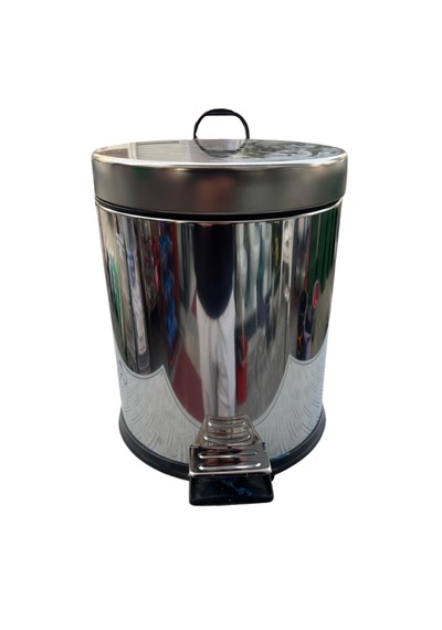 5 Litre Krom Paslanmaz-pedallı Çöp Kovası Krom