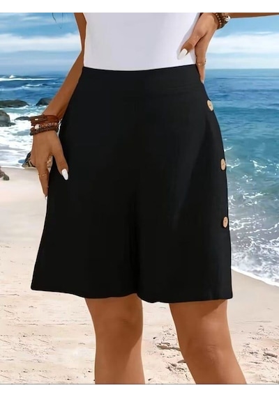Meridefashion Yüksek Bel Yandan Düğme Detaylı Kısa Pera Şort 87302 M - Bej Çok renkli Meridefashion Yüksek Bel Yandan Düğme Detaylı Kısa Pera Şort 87302 M - Bej Çok renkli