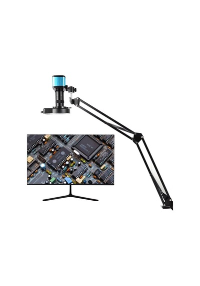 48mp 4k 60f/s Endüstriyel Mikroskop Katlanabilir Tutucu 150x Zoom Lensli 56 Led Halka Işık