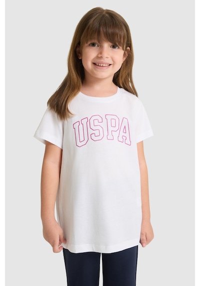 U.s. Polo Assn. Kız Çocuk Beyaz Tişört Basic 50325631-vr013