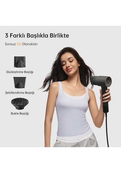 Laifen Se 2 Saç Kurutma Makinesi - Pastel Siyah