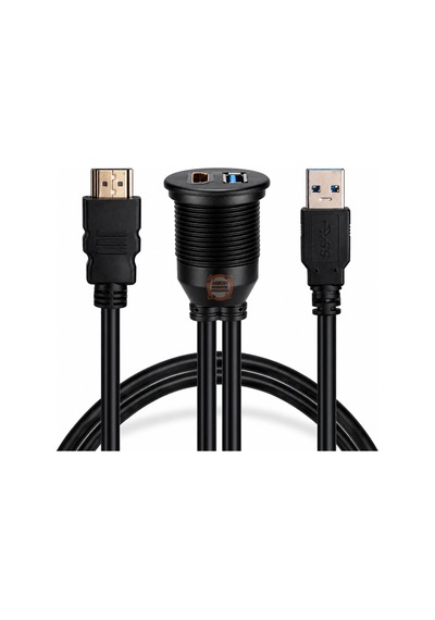 Usb Hdmı Panel 2 Metre Usb 3.0 + Hdmı Gömme Montaj Uzatma Kablosu