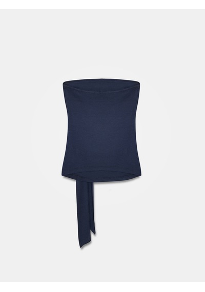 Dilvin 32841 Bağlamalı Bandeau Top-k.lacivert