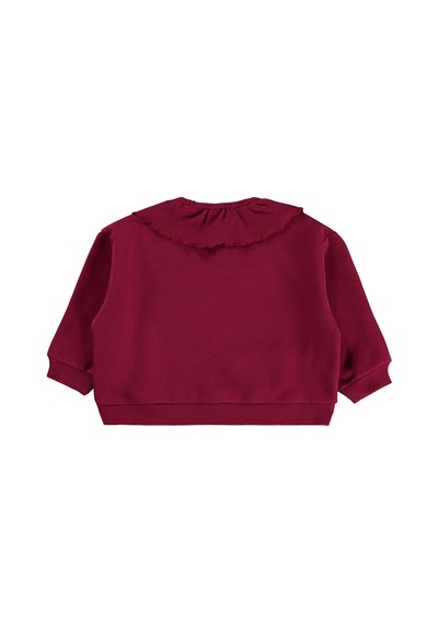 Civil Girls Kaşkorse Yakalı 2-5 Yaş Sweatshirt - Bordo