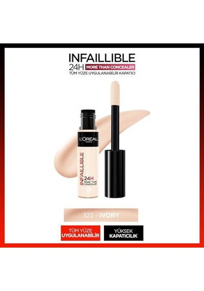 L'oreal Paris Infaillible Tüm Yüze Uygulanabilir Kapatıcı 322 Ivory 00