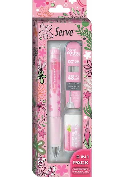 Serve Deep Doğa Serisi Okul Seti Şeker Pembe