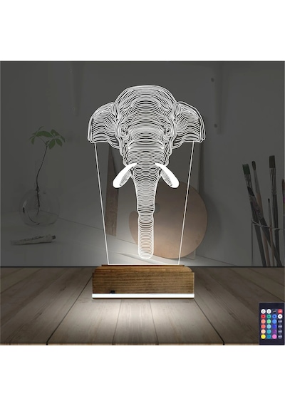 Luvivia Fil 3d Lamba - Masa Gece Lambası V2 Şeffaf