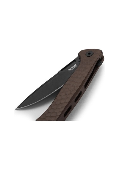 Lionsteel Emmet Em01a Eb Old Black Blade Magnacut Earth Aluminium Hammertone Kamp Çakı Kahverengi