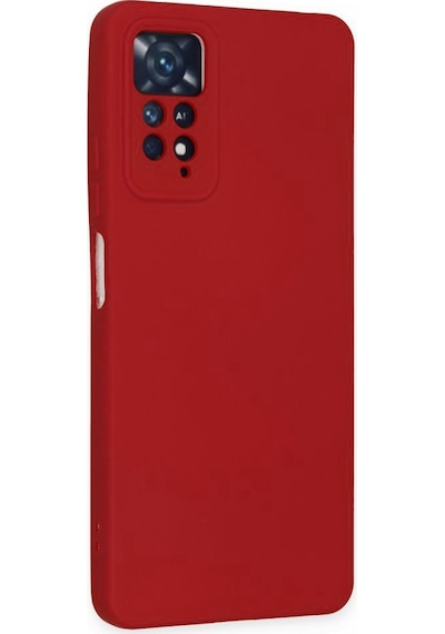 Xiaomi Redmi Note 11 Pro Kılıf Kamera Korumalı Lansman Silikon Kapak Kırmızı