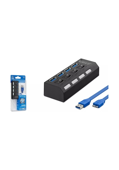 4 In 1 Usb 3.0 Hub 50 Cm Hdx7023 Tdrtr