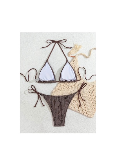 Lilly Cocoa Rip Bikini Takımı Kahverengi Kahverengi