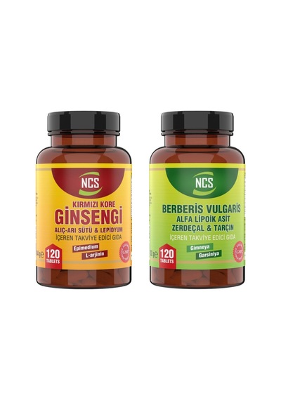 Ncs Kırmızı Ginseng 120 Tablet + Ncs Berberis Vulgaris 120 Tablet