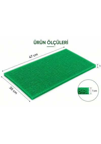Beylini Buzdolabı Sebze Meyve Matı Rutubet Nem Küf Önleyici Meyve Sebze Saklama Taze Tutma Matı Kesilebilir Yeşil 47x30 Cm