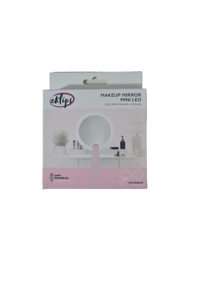 Eklips Led Işıklı Mini Makyaj Aynası Beyaz