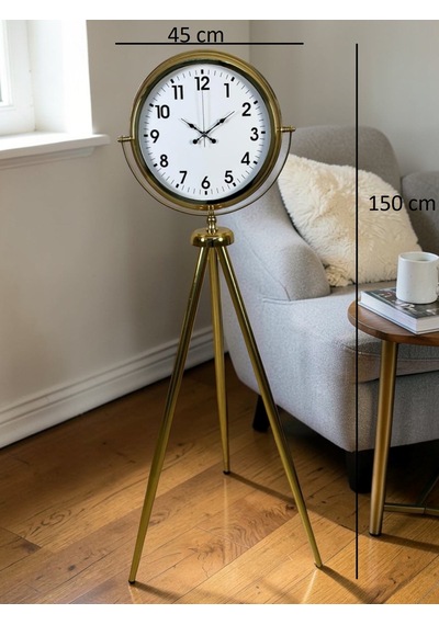 Büro Ev Ofis Hediyesi İçin Golden Prestij Tripod Ayaklı Saat Diğer