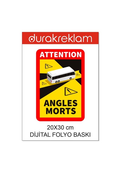 Angles Morts Folyo Baskı Etiket 20x30 Cm 3adet
