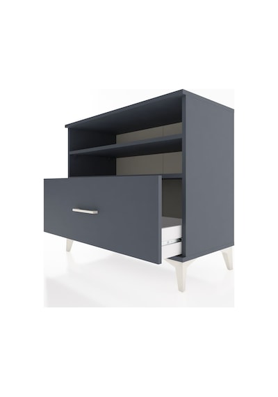 Hyperion Şifonyer 2 Raflı Tek Çekmeceli 88x44x80 Antrasit-ant... Antrasit