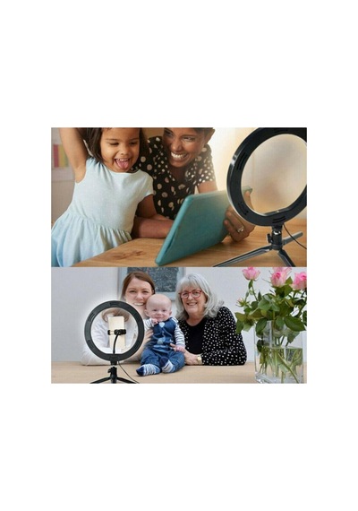 10inç 26cm Youtube Instagram Tiktok Selfie Stüdyo Video Fotoğraf Ring Light Tripod Led Halka Işık Beyaz