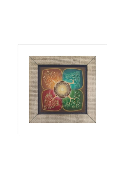 4 Mevsim Ağaç Baskılı Mdf Magnet 7x7 6