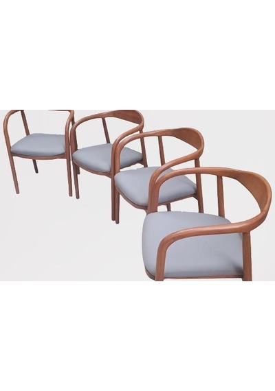 Sandalye Yılan Tam Kolçak Model Kayın Retro Ayak Ceviz Renk 4adet Kutu Sevk El Yapım